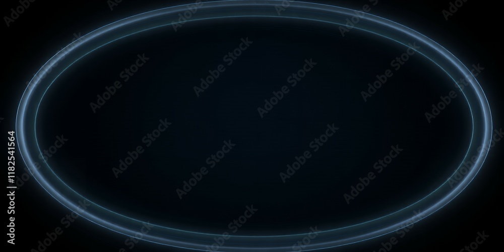 Obraz premium Glowing Oval Frame on Black