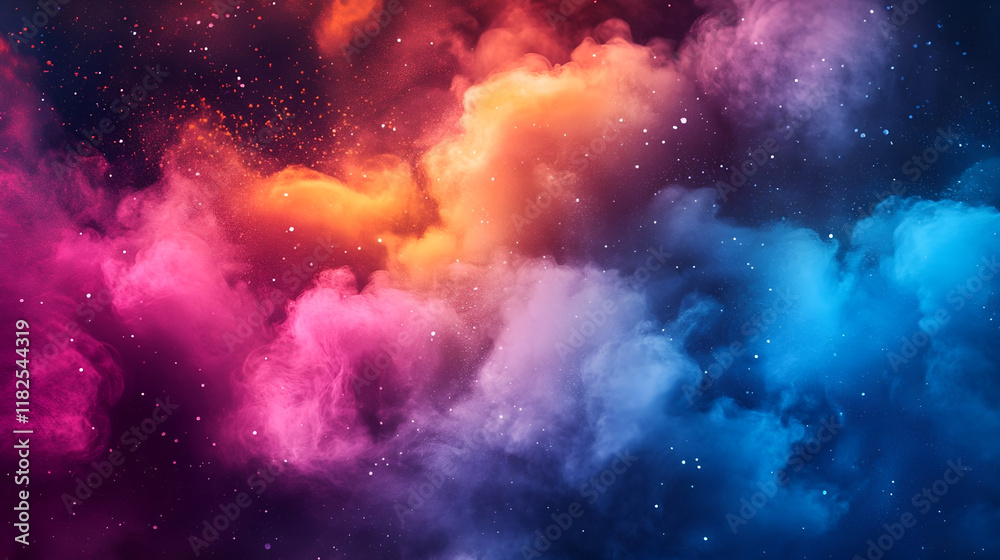 Fototapeta premium Vibrant Smoke Colors Bright Fluid Design with Dynamic Swirls and Artistic Flow