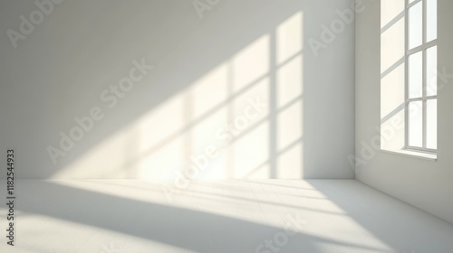 Soft lighting and gradient effects in a minimalist interior modern room graphic design bright ambiance elevated perspective
