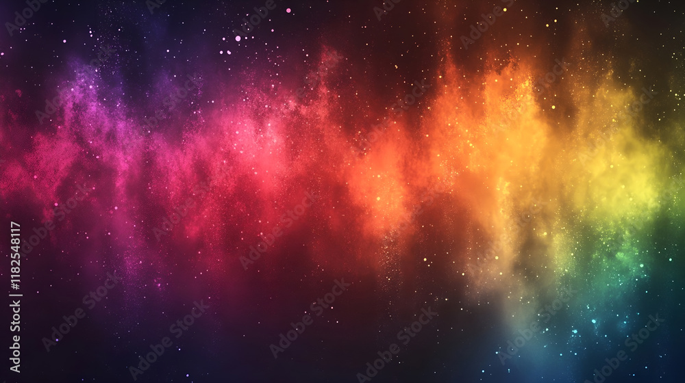 Naklejka premium High-Resolution Colorful Abstract Wave with Glowing Effect Vibrant Warm and Cool Colors