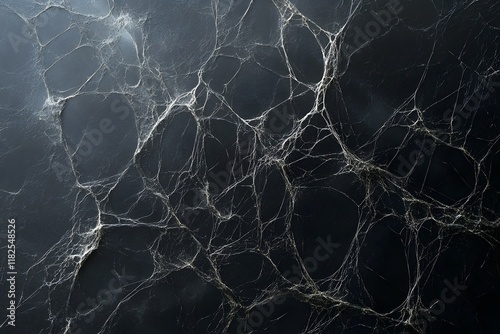 Intricate web-like marble patterns with organic textures on dark surface photo