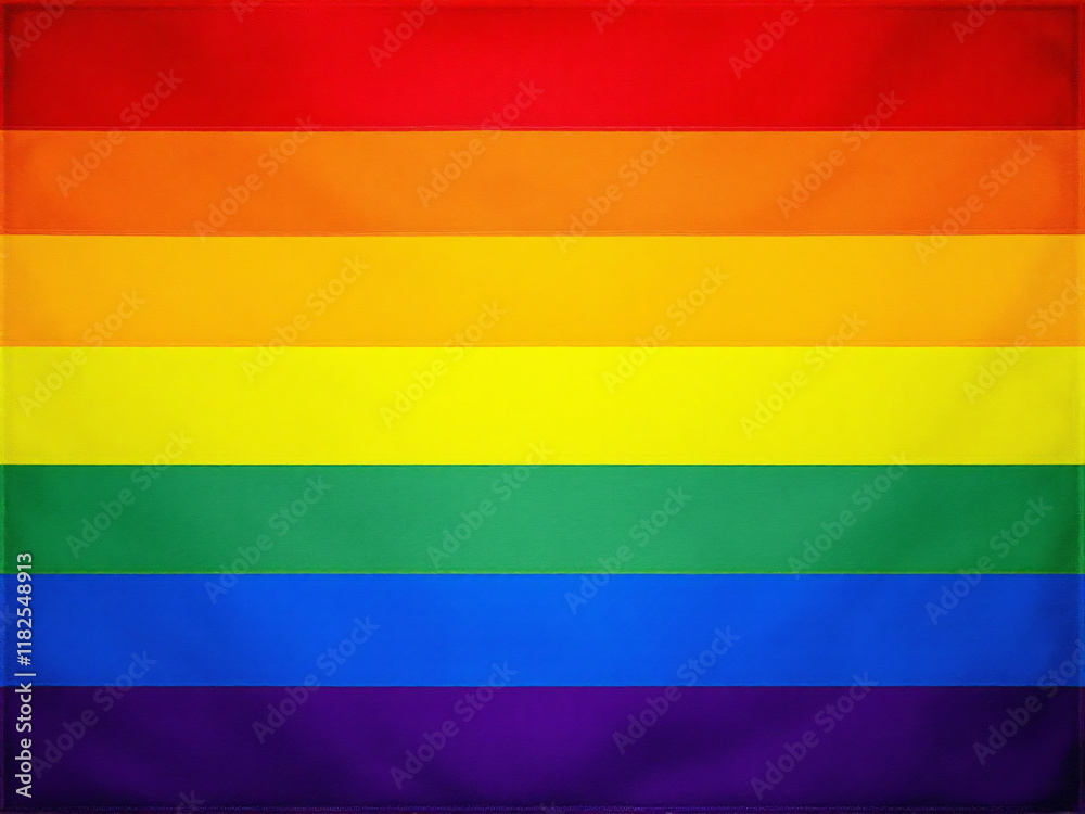 Colorful LGBTQ pride flag with diverse stripes. Colorful LGBTQ pride flag with diverse stripes.
