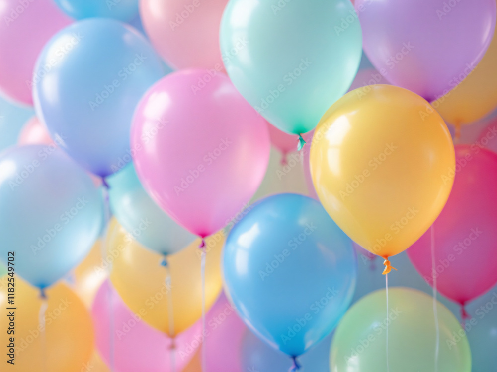 Colorful balloons floating in the air. Colorful balloons floating in the air.