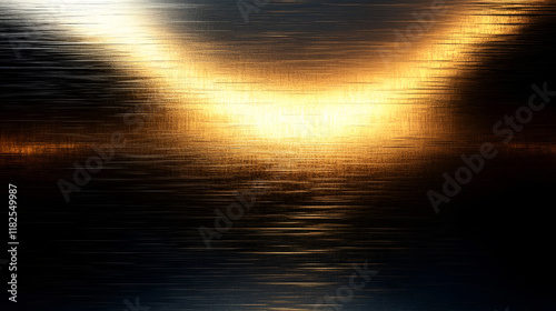 Brushed Metal Texture with Golden Highlights Elegant Industrial Design with Luxurious Shine