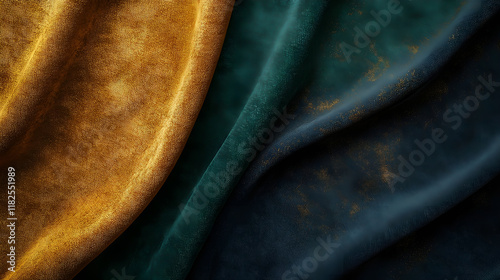 Abstract Geometric Background with Teal and Gold Elegant Modern Pattern Design