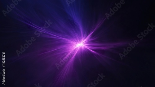 Black void with subtle rays of purple light in the center