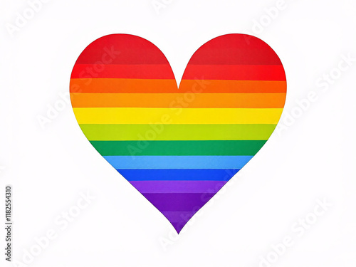 Free Download Rainbow heart symbolizing LGBTQ pride and love. - GFXLoad
