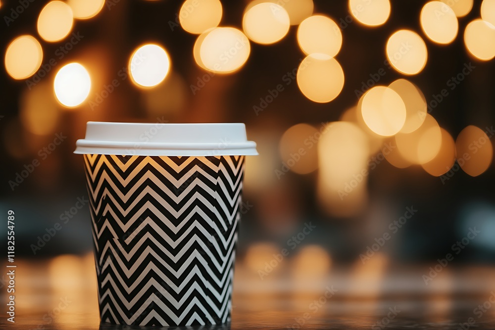 Fototapeta premium Artistic Colorful Cup with Abstract Dynamic Patterns