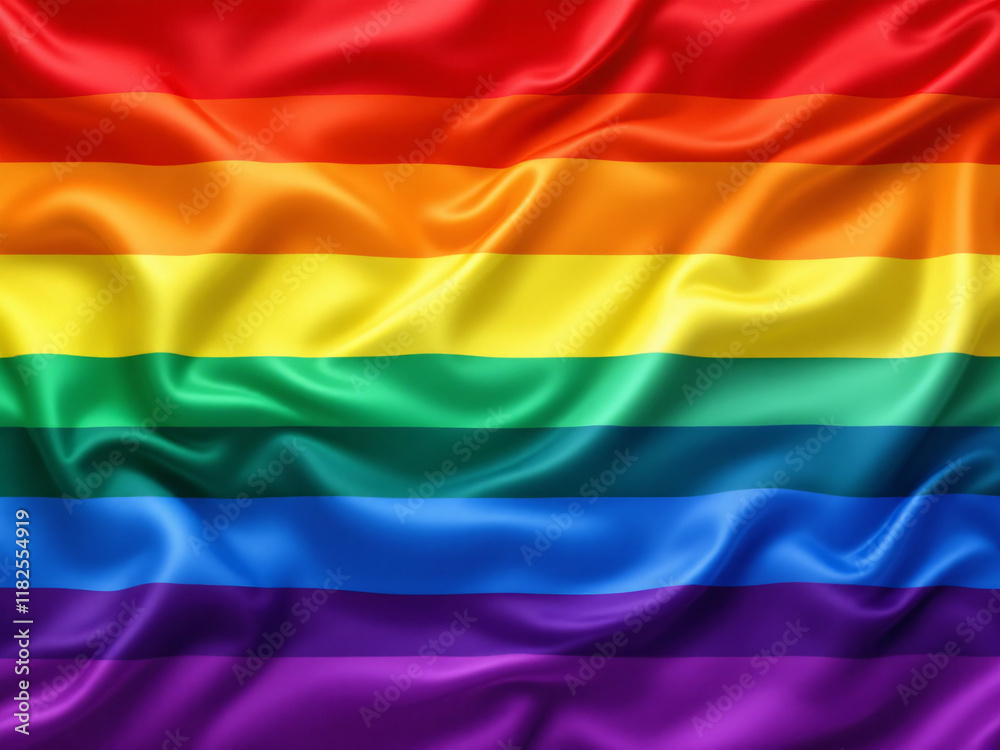 Colorful LGBTQ pride flag with diverse stripes. Colorful LGBTQ pride flag with diverse stripes.
