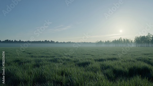 Vast field in a super-realistic graphic with a breathtaking view