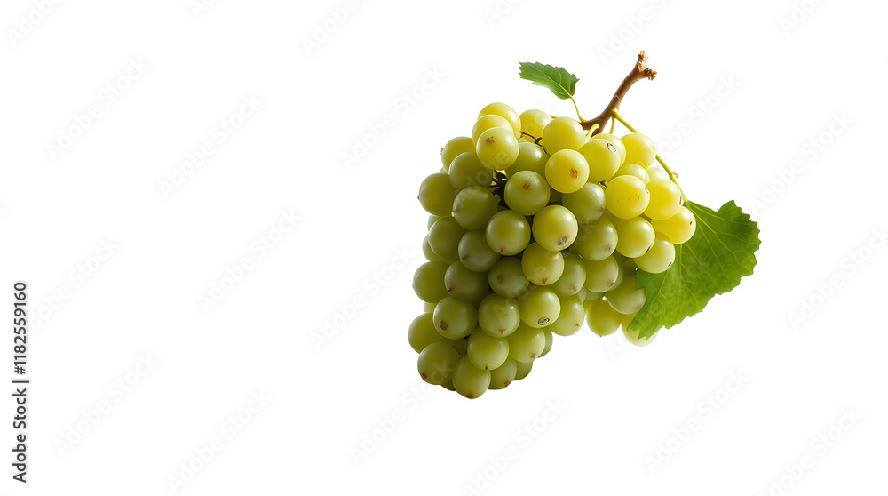 Photo of Green grape bunch isolated on transparent background Photo of Green grape bunch isolated on transparent background