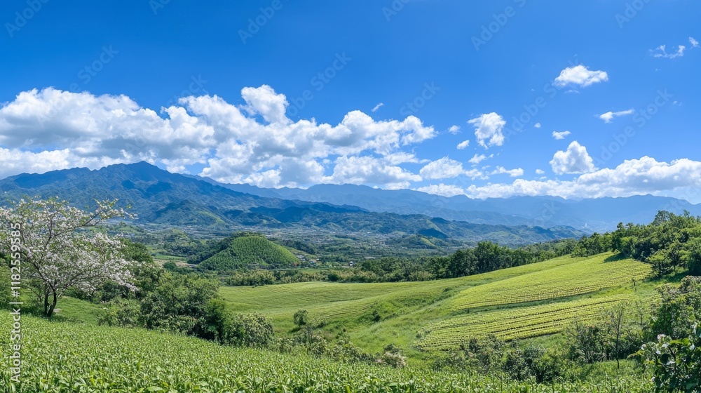 Fototapeta premium Breathtaking Mountain Valley Landscape