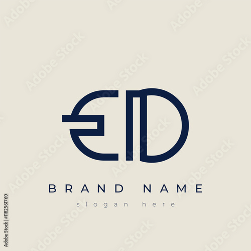 E and D logo design. ED abstract Letters Logo Monogram. This logo design is the process of creating a visual symbol that represents a brand, company, or individual.