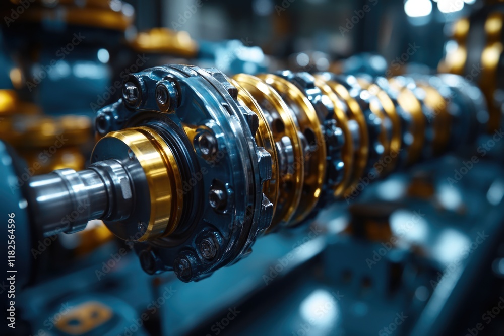A close-up view of an industrial machine in operation, suitable for use in manufacturing or industry-related contexts A close-up view of an industrial machine in operation, suitable for use in manufacturing or industry-related contexts