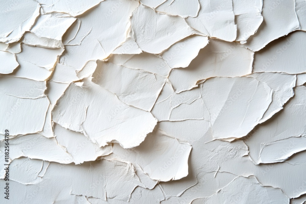 Close-up view of crumpled white paper creating a textured abstract background Close-up view of crumpled white paper creating a textured abstract background