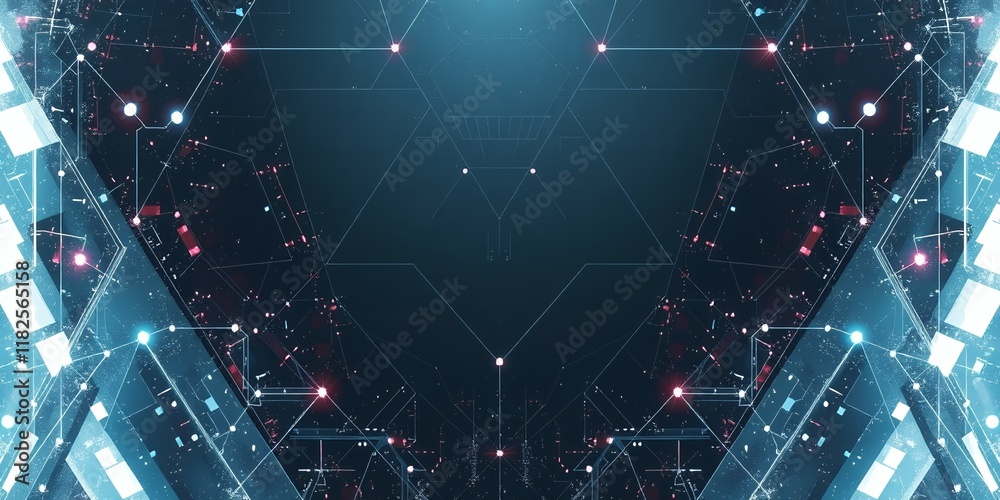 Fototapeta premium Abstract digital network concept.