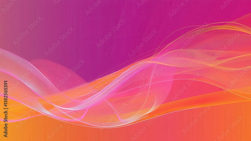 Fototapeta premium Stunning Abstract Wave Design with Vibrant Colors. A Captivating Visual Display of Fluid Motion and Intricate Line Patterns. A Breathtaking Abstract Graphic Design