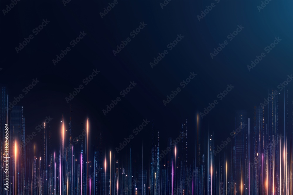 Abstract glowing light streaks on a dark blue background with futuristic vibe. technology and innovation Abstract glowing light streaks on a dark blue background with futuristic vibe. technology and innovation