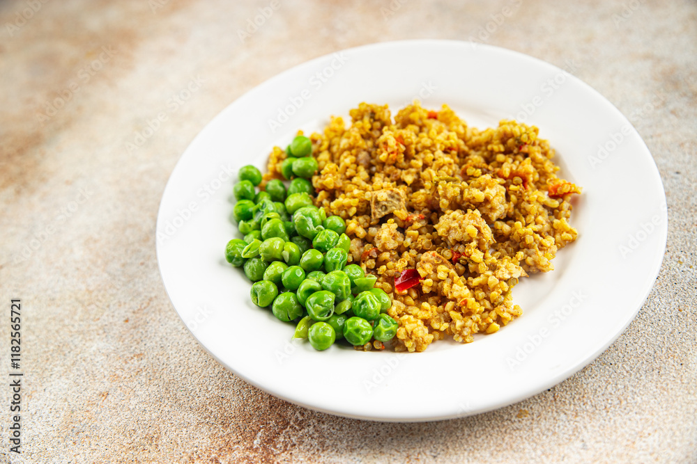 boulgur quinoa dish with vegetables vegetarian dish vegetable food fresh tasty food dish delicious gourmet food background on the table rustic food top view copy space keto and paleo diet boulgur quinoa dish with vegetables vegetarian dish vegetable food fresh tasty food dish delicious gourmet food background on the table rustic food top view copy space keto and paleo diet