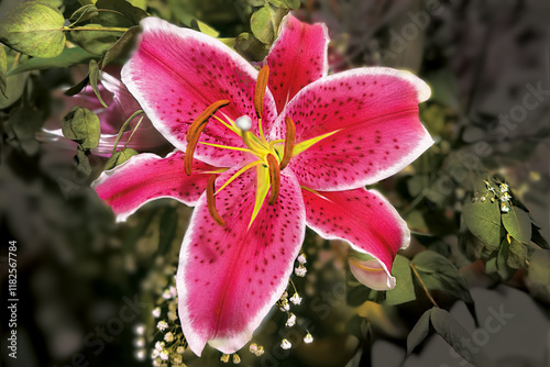 pink lily flower