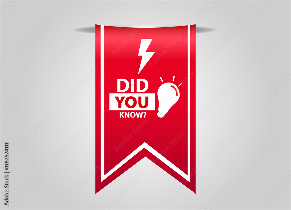 red flat sale banner for Did you know banner and poster red flat sale banner for Did you know banner and poster