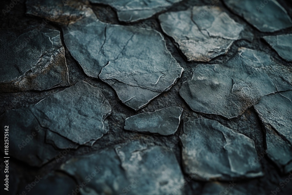 A close-up shot of a stone wall with dark, muted colors A close-up shot of a stone wall with dark, muted colors