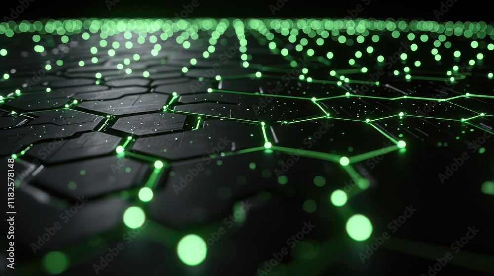 Obraz premium Futuristic network visualization digital realm graphic design abstract environment low angle technology concepts