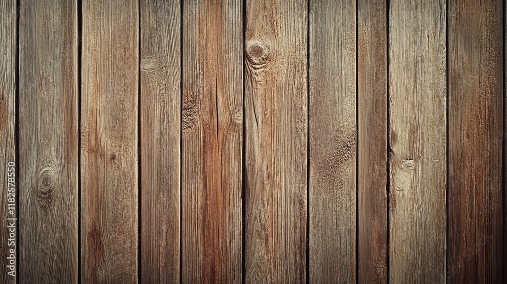 Naklejka premium Rustic wooden plank wall with natural texture and grain details