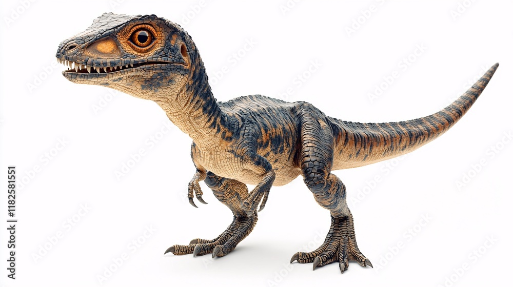 Obraz premium Realistic dinosaur model showcasing intricate details and vibrant colors