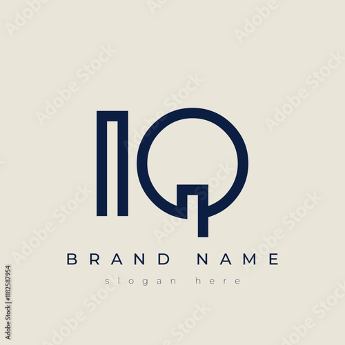 I and Q logo design. IQ abstract Letters Logo Monogram. This logo design is the process of creating a visual symbol that represents a brand, company, or individual.