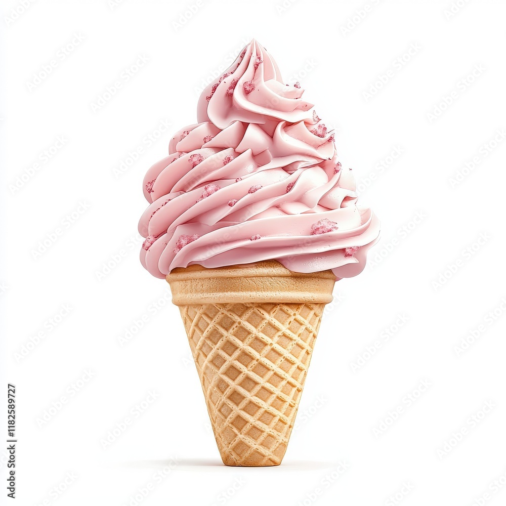 Delicious Cotton Candy ice cream swirl on a crispy waffle cone, perfect for hot summer days, evoking sweet indulgence and joy. Delicious Cotton Candy ice cream swirl on a crispy waffle cone, perfect for hot summer days, evoking sweet indulgence and joy.