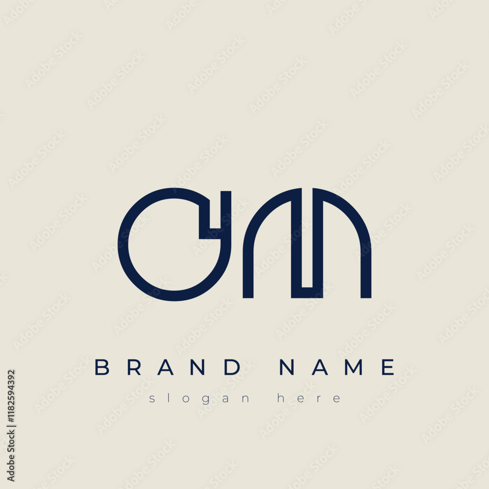 Obraz premium O and M logo design. OM abstract Letters Logo Monogram. This logo design is the process of creating a visual symbol that represents a brand, company, or individual.
