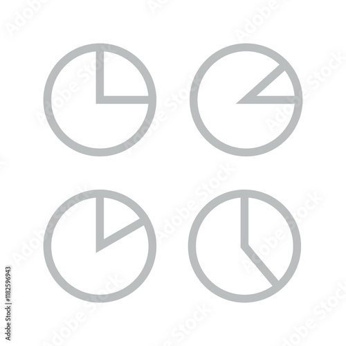 Free Download Pie chart icon. Percentage, share or statistics symbol. Circle divided into segments, parts. - GFXLoad