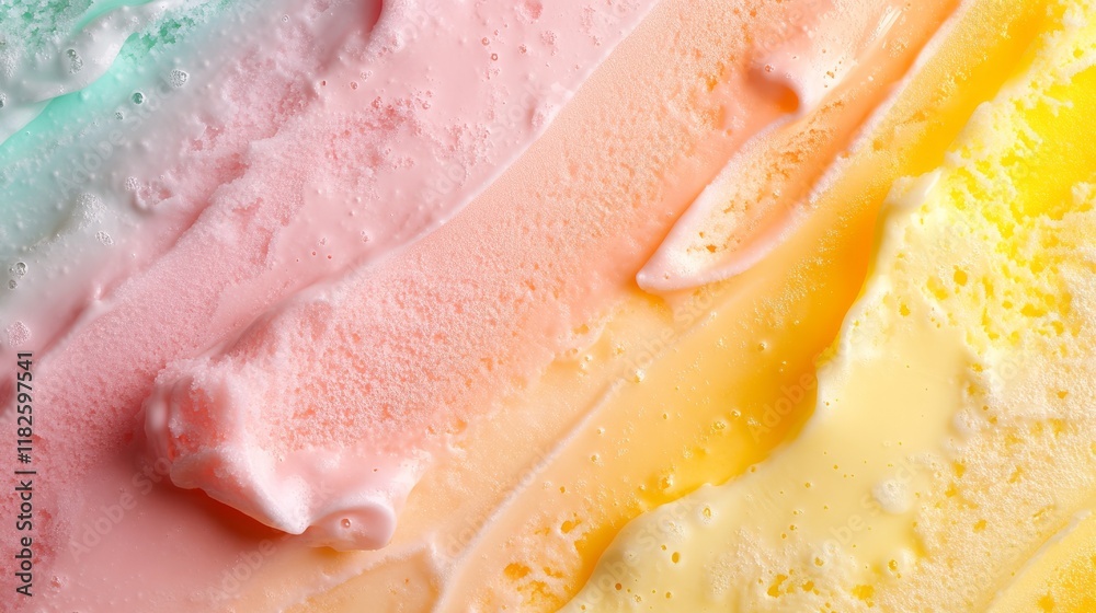 Colorful pastel rainbow ice cream texture Colorful pastel rainbow ice cream texture