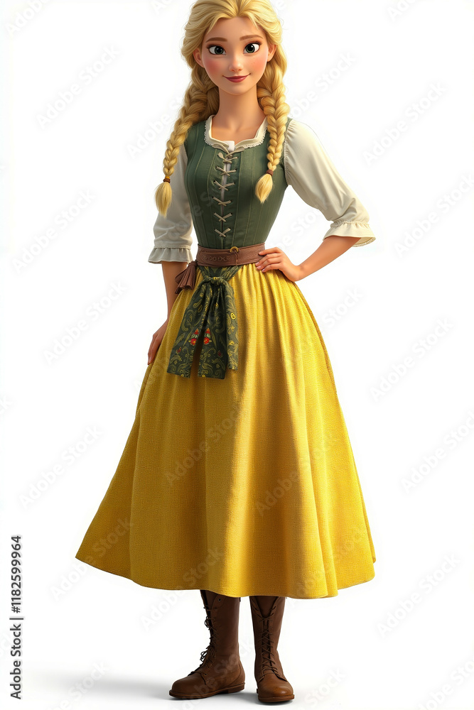 A woman in a yellow dress and brown boots poses for a picture A woman in a yellow dress and brown boots poses for a picture