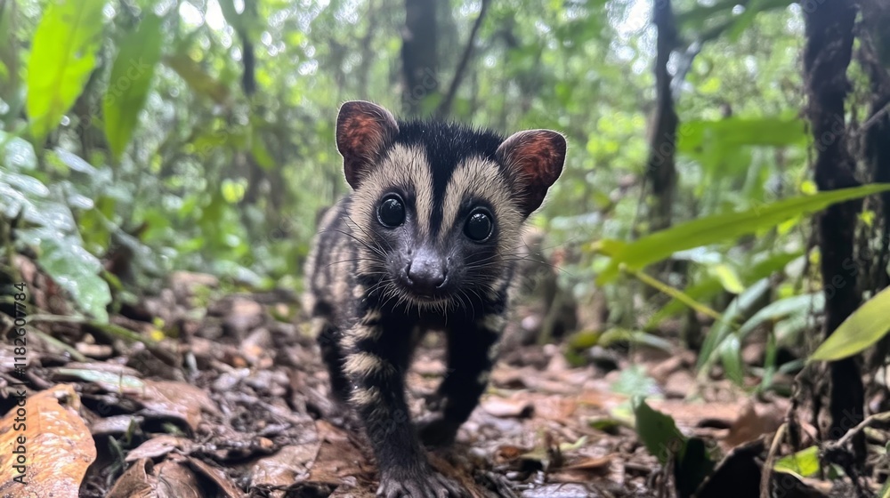 Fototapeta premium Charming Forest Creature in Lush Jungle