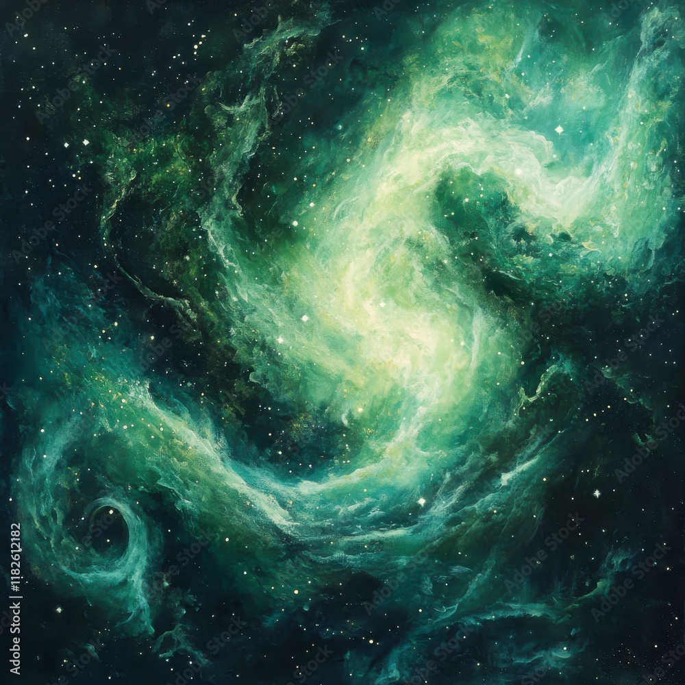Captivating Green Nebulae Painting: A Deep Dive into the Cosmic Wonders Captivating Green Nebulae Painting: A Deep Dive into the Cosmic Wonders
