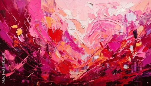 Abstract heart background. Love concept, valentine day greeting card.