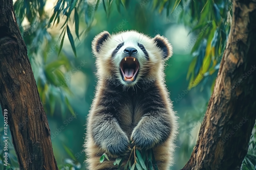 Fototapeta premium animal happy aesthetic generated AI
