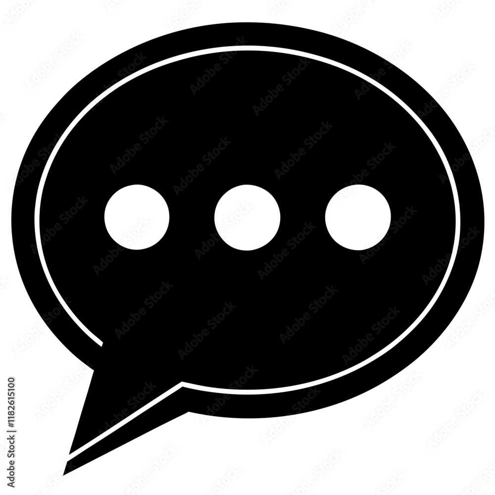 Speech Bubble with Three Dots Vector Icon for Modern Messaging Design Speech Bubble with Three Dots Vector Icon for Modern Messaging Design