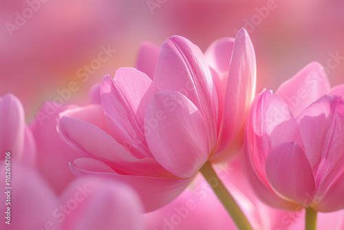 Close-Up of Pink Tulips