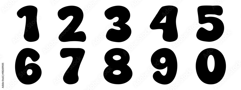 Numbers symbol icons set.Numbers icon collection.Flat style.Vector illustration. Numbers symbol icons set.Numbers icon collection.Flat style.Vector illustration.