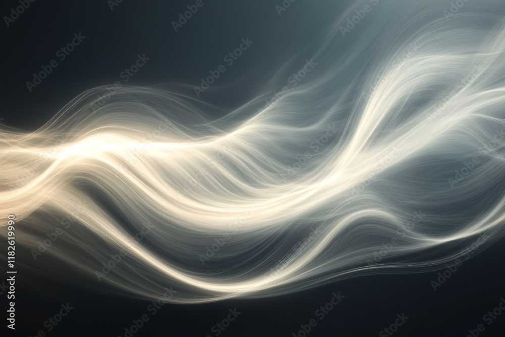 Obraz premium Smooth light trails creating a mesmerizing abstract design on a dark background