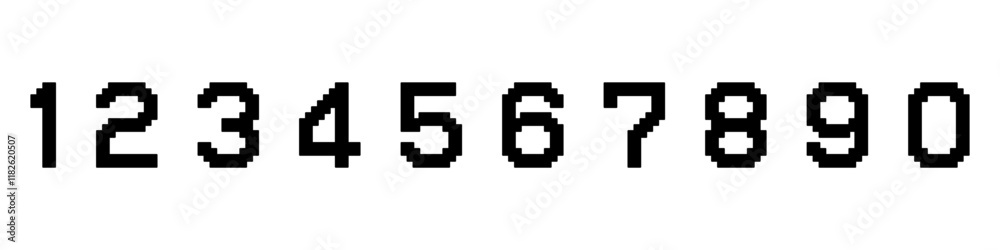 Fototapeta premium Numbers symbol icons set.Numbers icon collection.Flat&nbsp; style.Vector illustration.