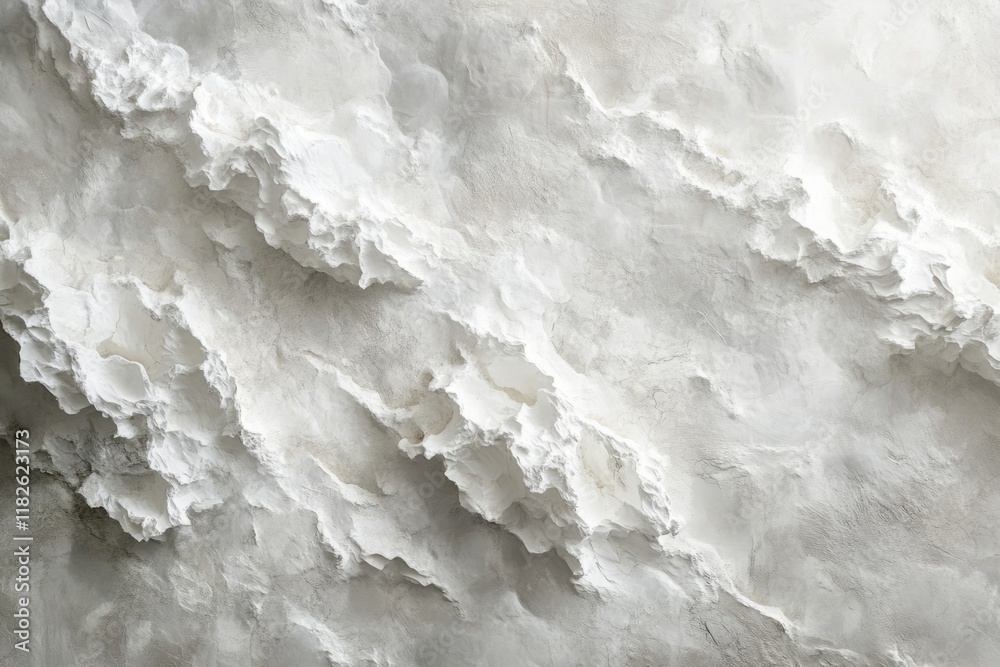 Obraz premium Close-up view of a white rock formation, showcasing intricate textures and patterns, ideal for backgrounds and design projects