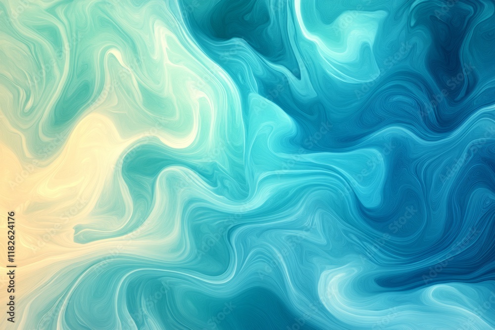 Fluid art painting background featuring swirling blue and yellow colors creating a beautiful marble effect Fluid art painting background featuring swirling blue and yellow colors creating a beautiful marble effect