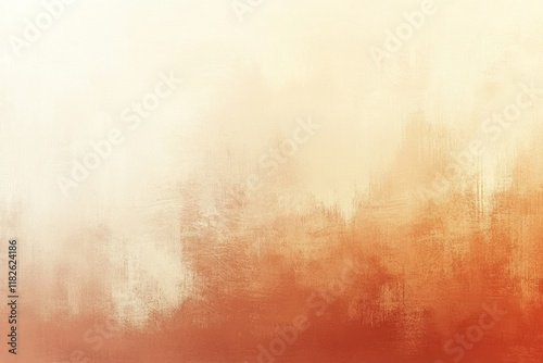 Warm orange and beige painted canvas background texture with visible brushstrokes creating a gradient effect photo