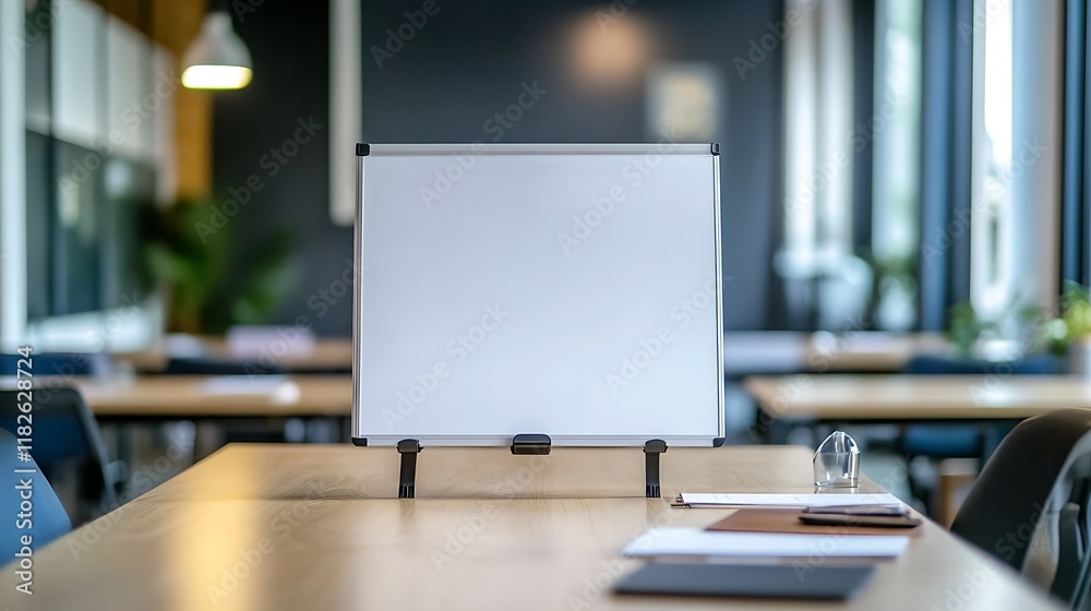Neat Office with Empty Whiteboard Neat Office with Empty Whiteboard