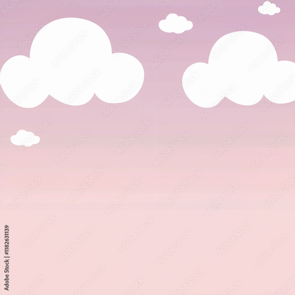 Pink background with clouds room for copy blank nobody Pink background with clouds room for copy blank nobody