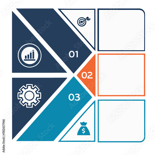 Vector infographic design template with circle layout and arrow steps for business web page